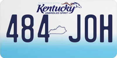 KY license plate 484JOH