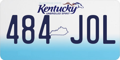 KY license plate 484JOL