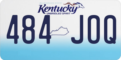 KY license plate 484JOQ