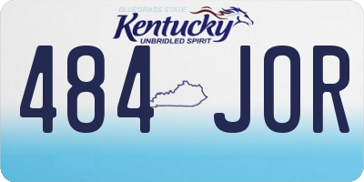 KY license plate 484JOR