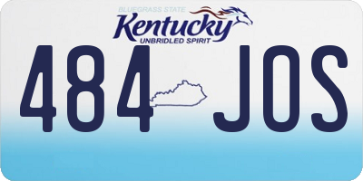 KY license plate 484JOS