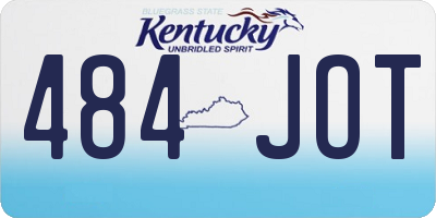 KY license plate 484JOT