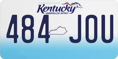 KY license plate 484JOU