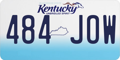 KY license plate 484JOW