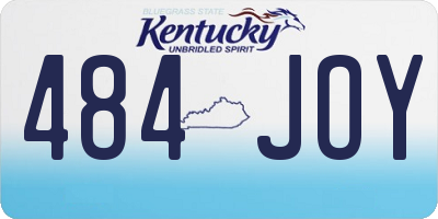 KY license plate 484JOY