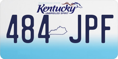 KY license plate 484JPF