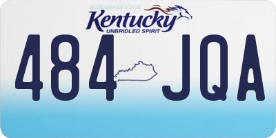 KY license plate 484JQA