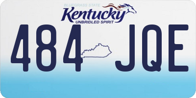 KY license plate 484JQE