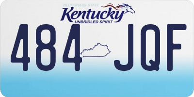 KY license plate 484JQF