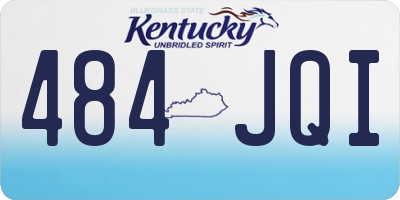 KY license plate 484JQI