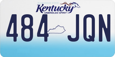 KY license plate 484JQN