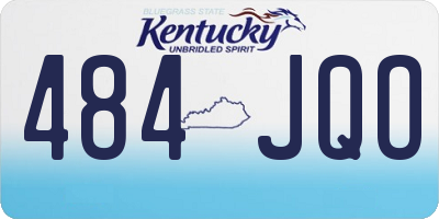 KY license plate 484JQO