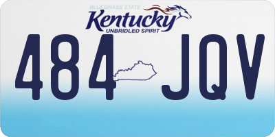 KY license plate 484JQV