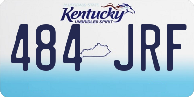 KY license plate 484JRF