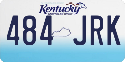 KY license plate 484JRK
