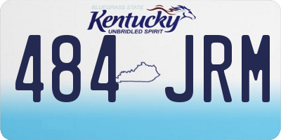 KY license plate 484JRM