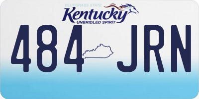 KY license plate 484JRN