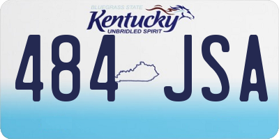 KY license plate 484JSA