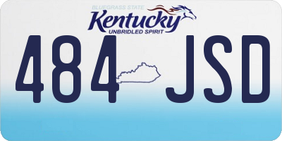 KY license plate 484JSD