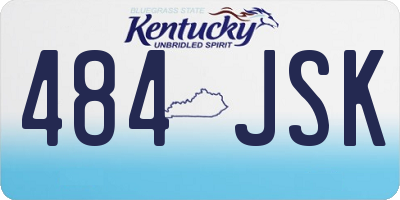 KY license plate 484JSK