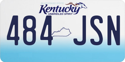 KY license plate 484JSN