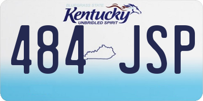 KY license plate 484JSP