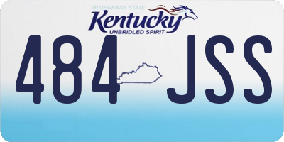 KY license plate 484JSS
