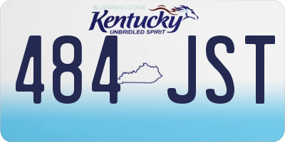 KY license plate 484JST