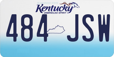 KY license plate 484JSW