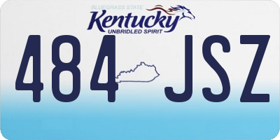 KY license plate 484JSZ
