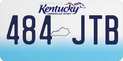 KY license plate 484JTB