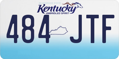 KY license plate 484JTF