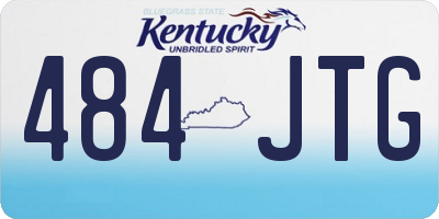 KY license plate 484JTG