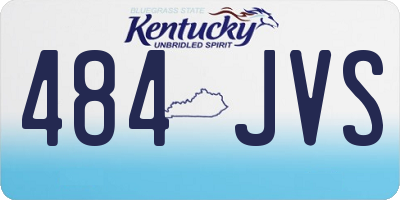 KY license plate 484JVS