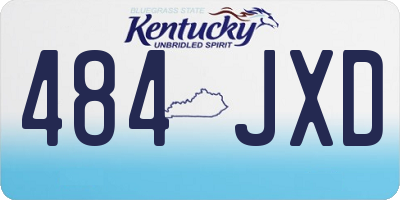 KY license plate 484JXD