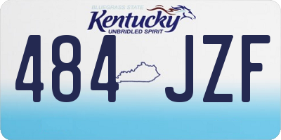 KY license plate 484JZF