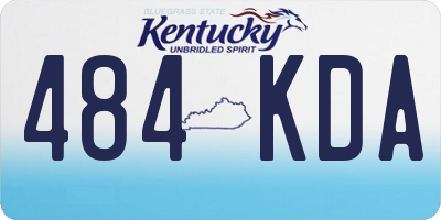 KY license plate 484KDA