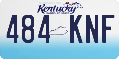 KY license plate 484KNF