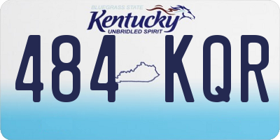 KY license plate 484KQR