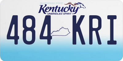 KY license plate 484KRI