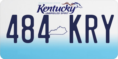 KY license plate 484KRY