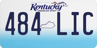 KY license plate 484LIC