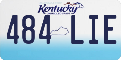 KY license plate 484LIE