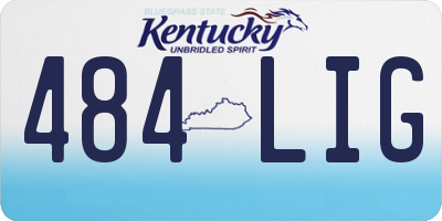 KY license plate 484LIG