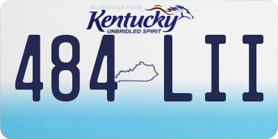 KY license plate 484LII