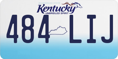 KY license plate 484LIJ