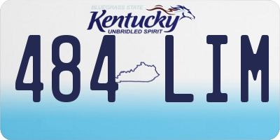 KY license plate 484LIM