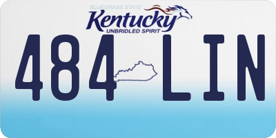 KY license plate 484LIN