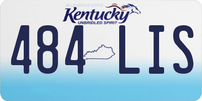 KY license plate 484LIS
