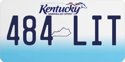 KY license plate 484LIT